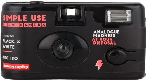 Black - Lomography Simple Use Film Camera - Black & White (510x360), Png Download