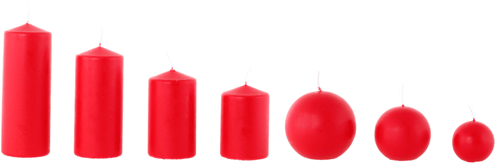 Overdipped Matt Pillar Candle 60x150mm Red - Advent Candle (999x324), Png Download