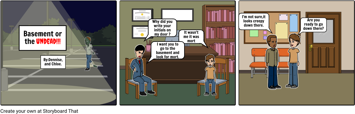 Basement Of The Undead - Cartoon (1164x385), Png Download