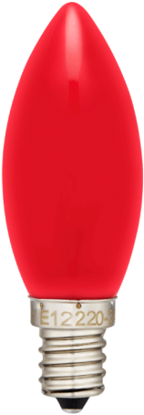 5w Led Red Candle Bulb - Fluorescent Lamp (500x500), Png Download