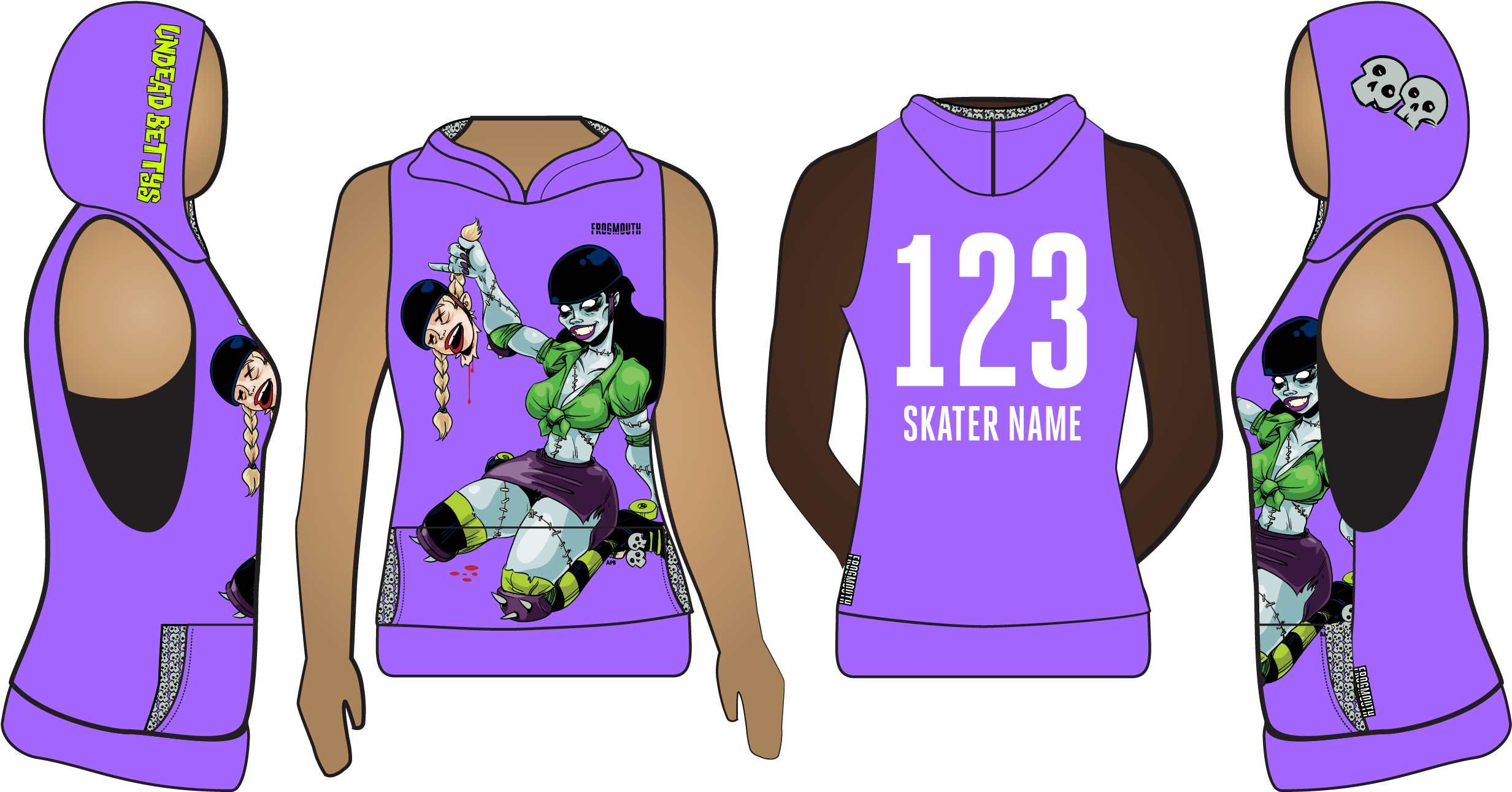 Undead Roller Derby The Undead Bettys - Logo (2497x1376), Png Download