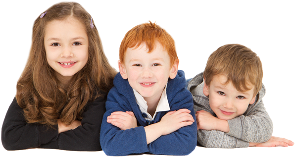 Three Happy Children - Dazzling Toys Riding Bump And Go Action Chicken Laying (600x337), Png Download