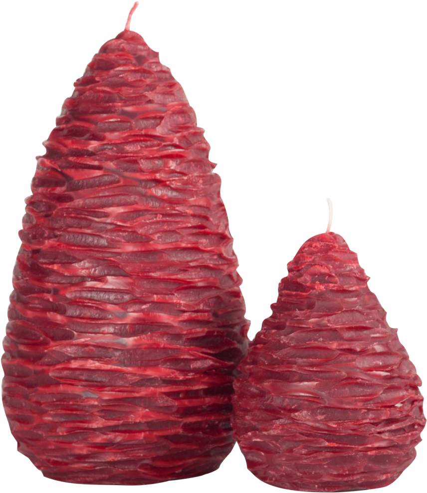 Red Pine Cone Candles (1000x1064), Png Download