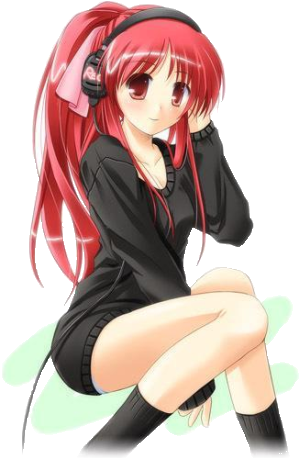 4aec332e Anime Mus - Young Anime Girls With Red Hair (300x459), Png Download