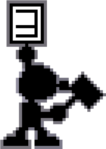 Mr Game And Watch Hammer - Mr Game And Watch 9 Png (490x580), Png Download