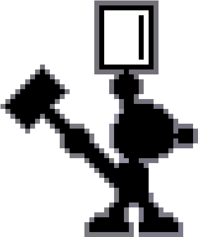 Mr Game And Watch - Mr Game And Watch 8 Bit (520x530), Png Download