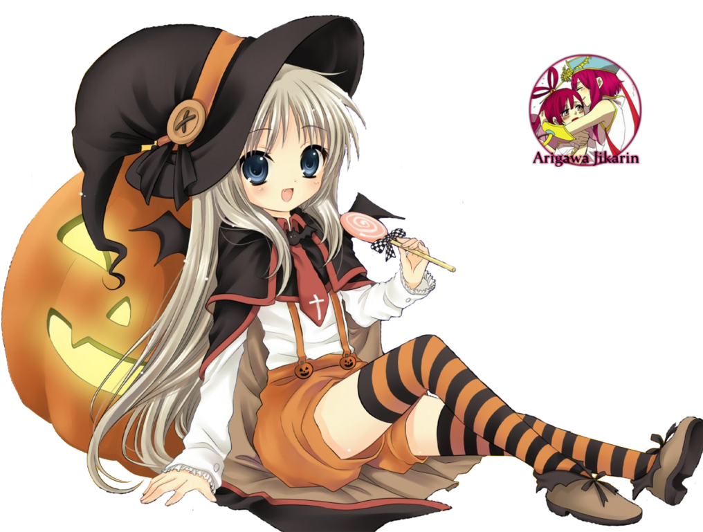 Halloween Anime Girl Render (1024x768), Png Download