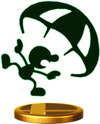 Game & Watch Trophy - Ssb4 Mr Game And Watch (480x480), Png Download