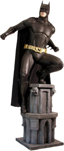1 Scale Life-size Statue - Batman Begins Statue Life Size (256x600), Png Download