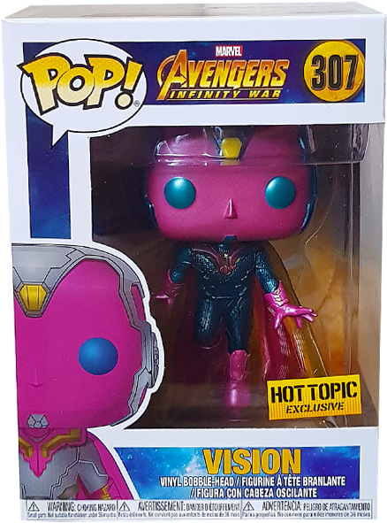 Avengers Infinity War - Funko Vision Hot Topic (600x600), Png Download