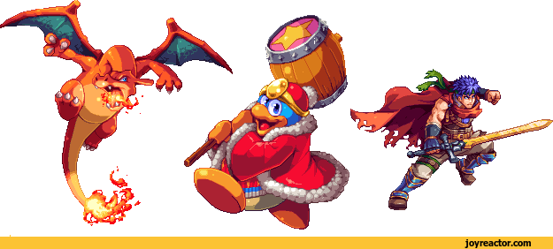Super Smash Bros,pixel Man,pac-man,mr - Dibujos Pixelados De Rey Dedede (625x282), Png Download