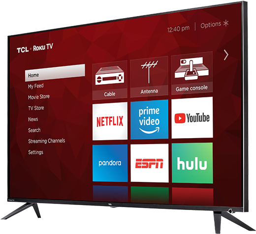 Tcl 55" Class 6 Series 4k Uhd Dolby Vision Hdr Roku - Tcl 55" 4k Hdr Led Tv Tcl (720x480), Png Download