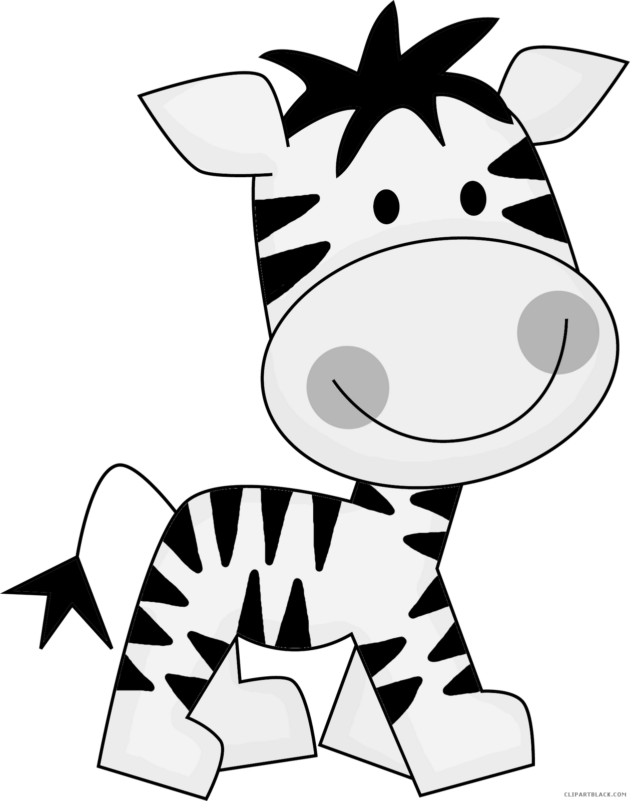 Clipart Zebra Free Baby - Zebra Clipart (1261x1600), Png Download