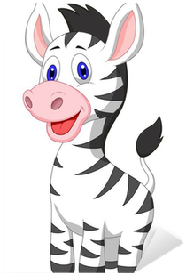 Baby Zebra Cartoon (400x400), Png Download