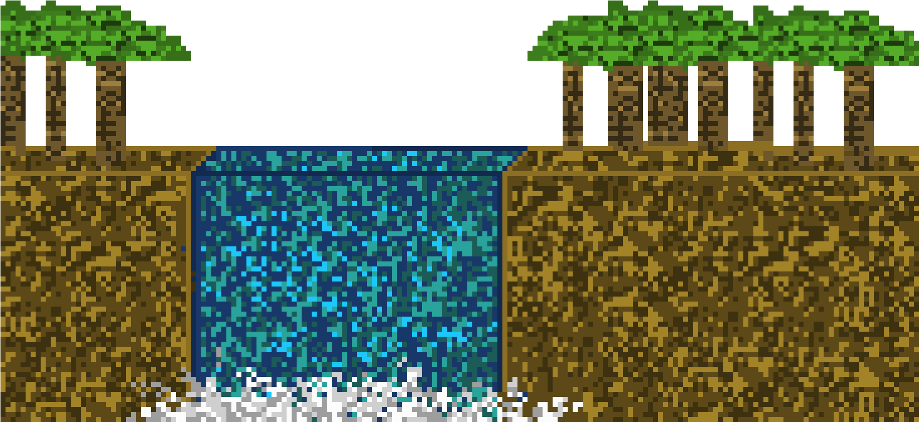 The Waterfall - Illustration (1830x980), Png Download