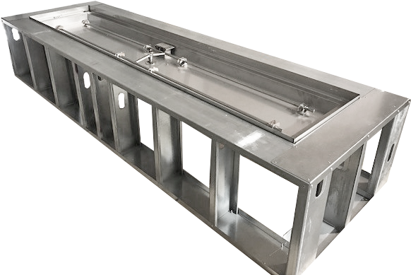 Rectangular Fire Pit Frame With Electronic Ignition - Fire Pit (500x375), Png Download