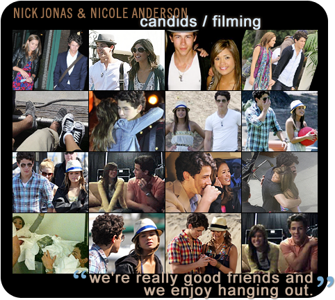 "nick And I Get Along Really Great In Real Life, We're - Nick Jonas And Nicole Anderson (521x459), Png Download