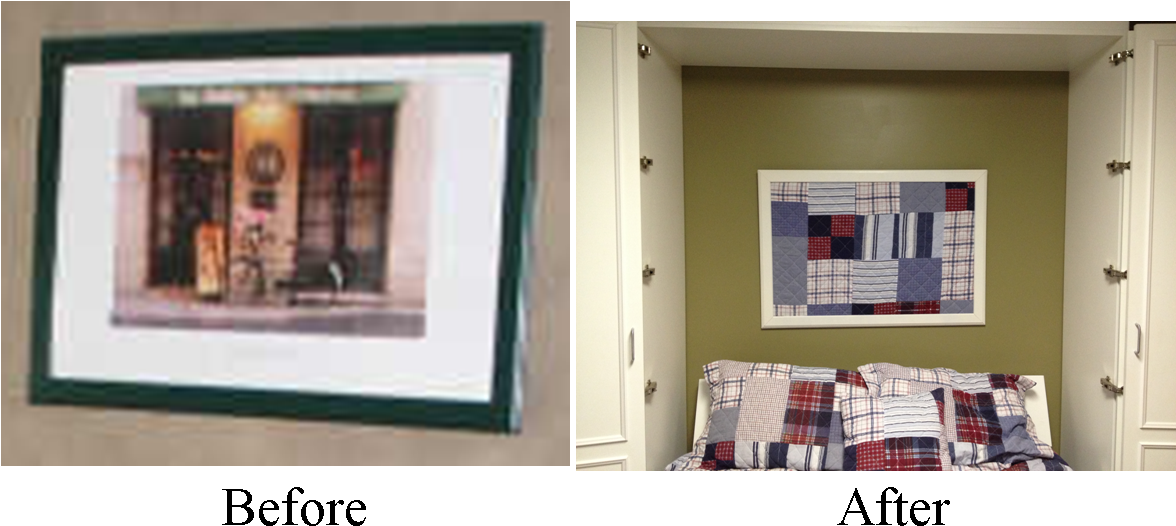 I Sprayed An Old Frame With White Spray Paint And Replaced - Window (1175x582), Png Download