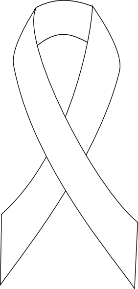 Black Background White Ribbon (282x591), Png Download