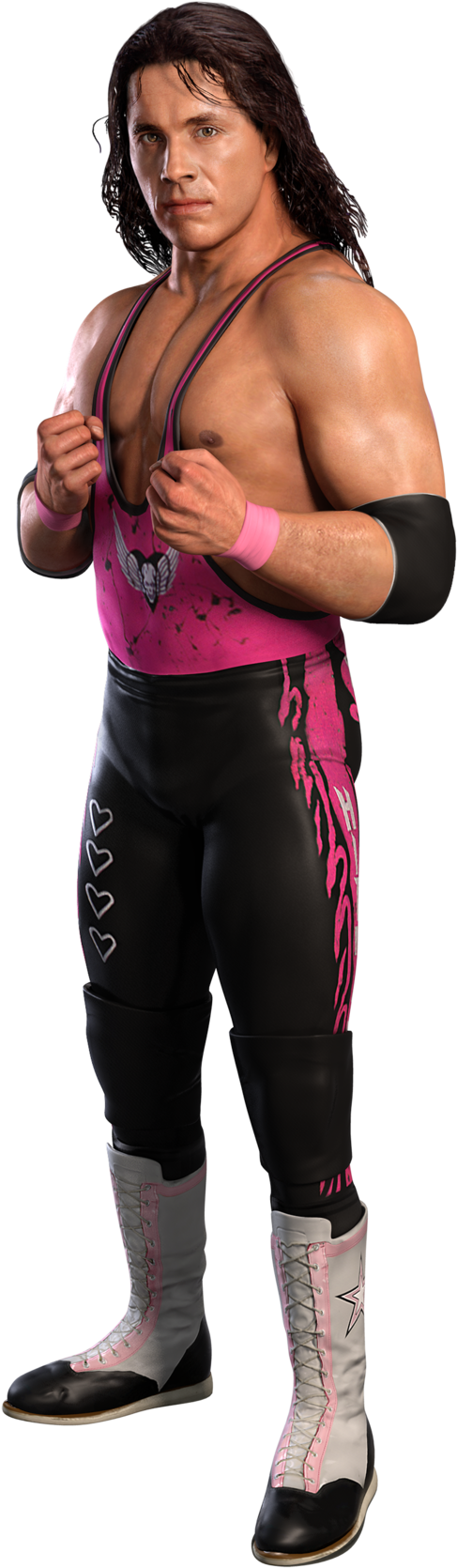 Brethart Svr2011 Render - Bret Hart Svr 2011 (870x1740), Png Download