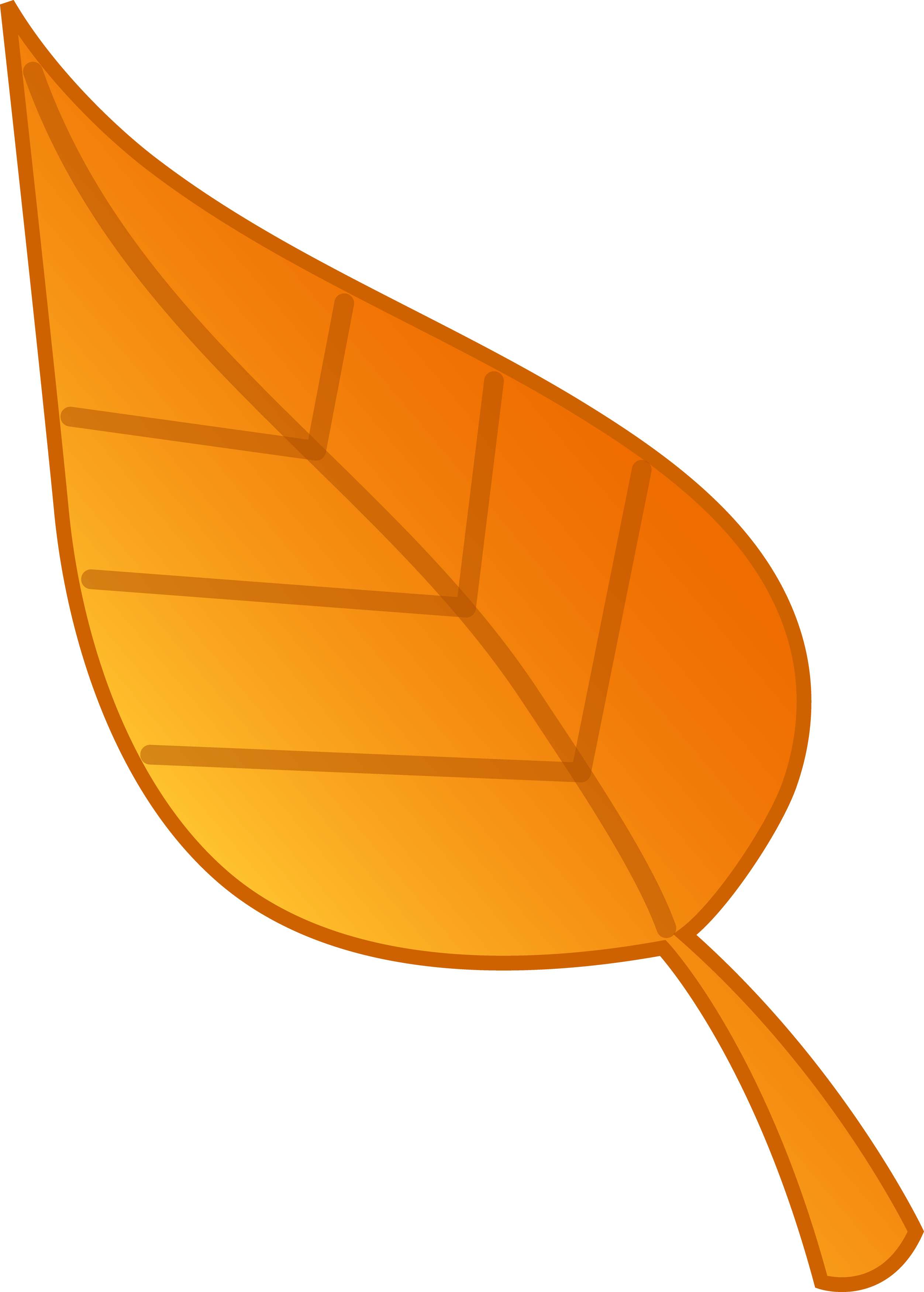 Clipart Of Source, Leave And Fall - Gold (2504x3500), Png Download