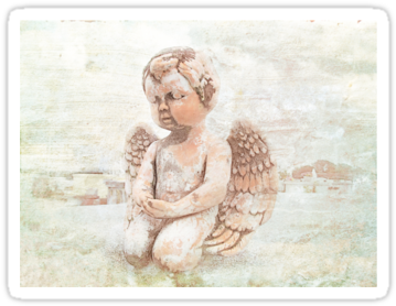 A Sympathy Card Created Using My Artwork Entitled The - Greeting Card (375x360), Png Download