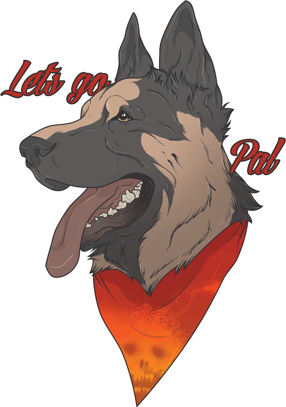Thank You - Old German Shepherd Dog (1200x1534), Png Download