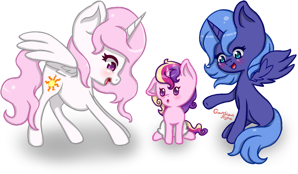 Gardianripu, Cute, Female, Filly, Filly Celestia, Filly - Cartoon (1100x740), Png Download