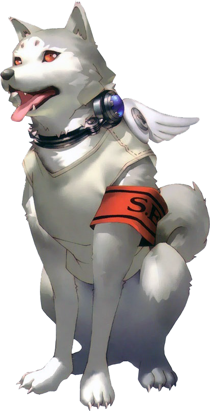 Koromaru Render - Persona 3 Ken And Koromaru (410x803), Png Download