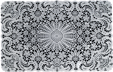 Rubber Lace Table Mats White - Lace Table Mats White (400x300), Png Download