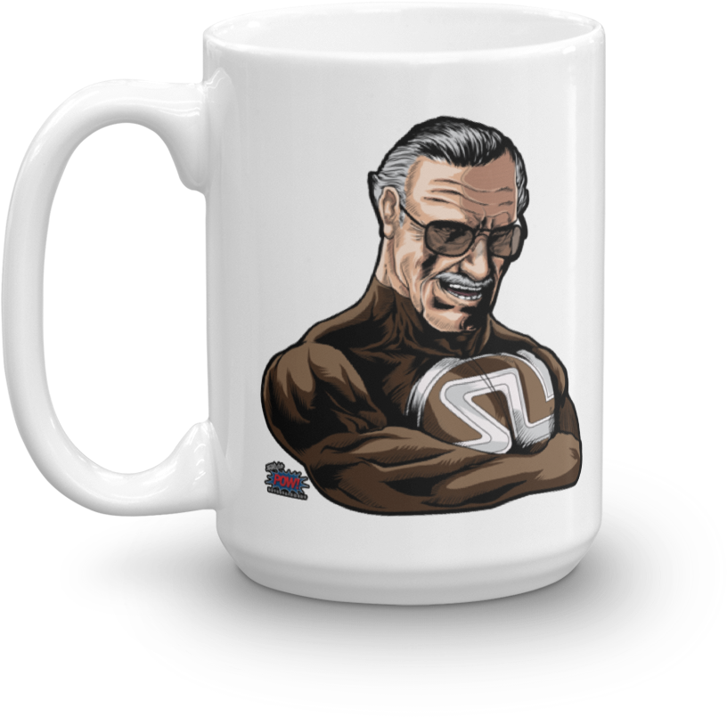 Super Stan Lee Mug - Stan Lee (1000x1000), Png Download
