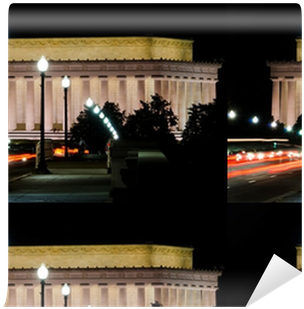 Abraham Lincoln Memorial In Night, Washington Dc Usa - Lincoln Memorial (400x400), Png Download