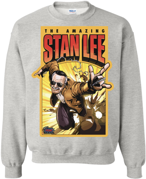 The Amazing Stan Lee Sweatshirt - Hell Yes They're Fake Breast Cancer Awareness Womens (600x600), Png Download
