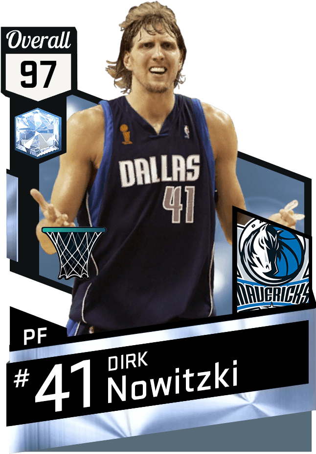 Dirk Nowitzki - Get 99 Overall 2k18 (651x941), Png Download