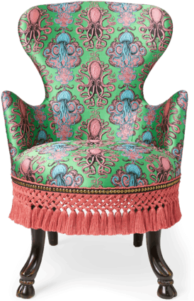 The Gucci Décor Armchair Looks Luxurious - Gucci Home Decor (470x470), Png Download