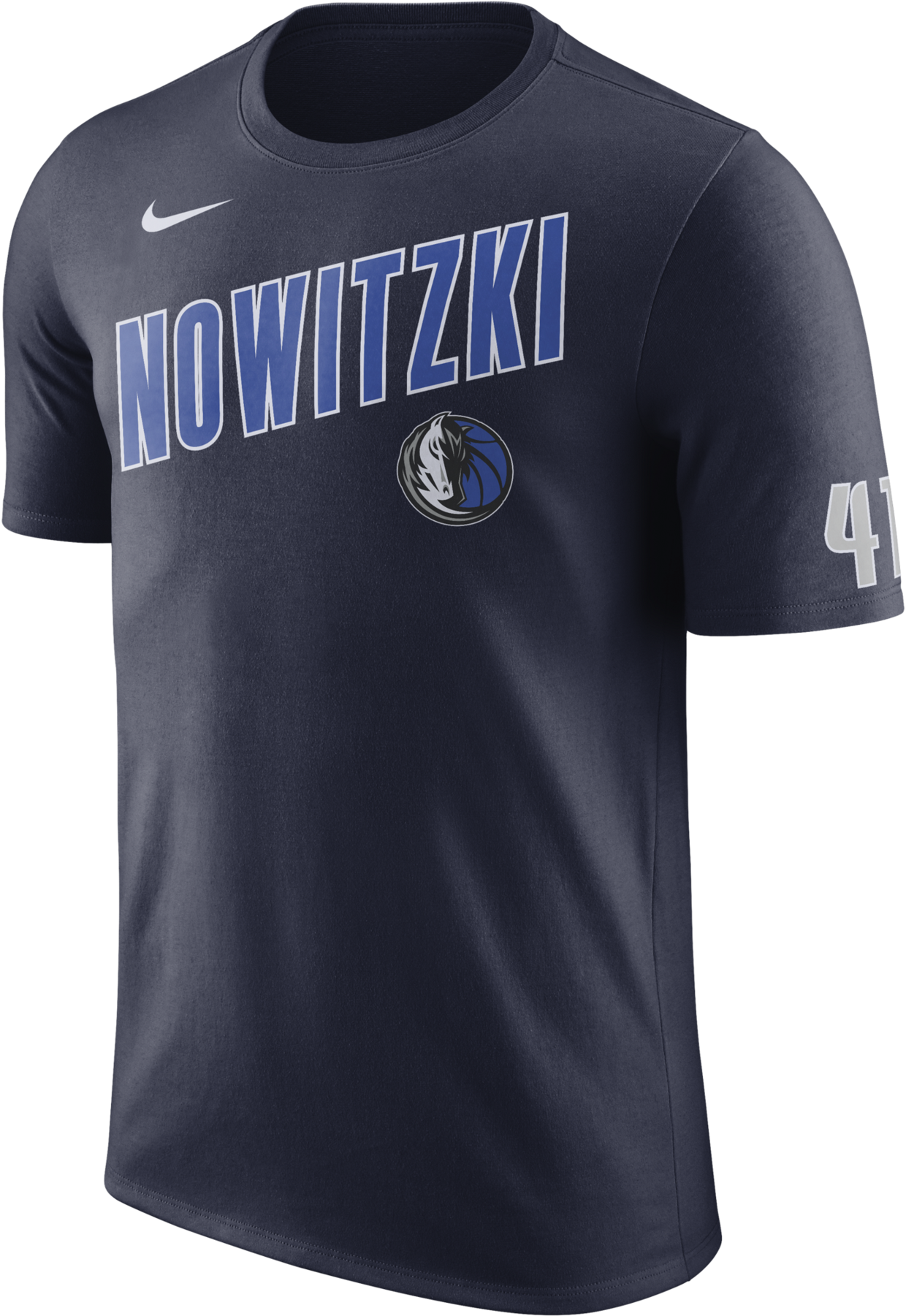 Dallas Mavericks Nike Dirk Nowitzki Name Navy Tee - New York Knicks Tshirt (1800x1800), Png Download