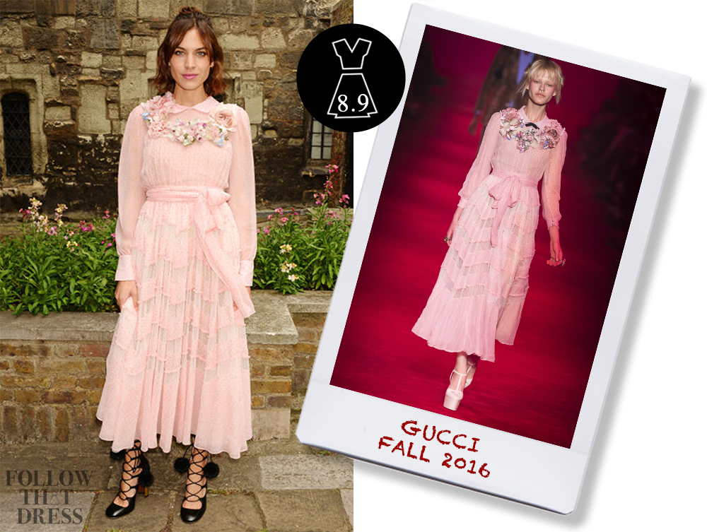 Alexa Chung In Gucci Fall - Alexa Chung 2017 Style Dress (1000x753), Png Download