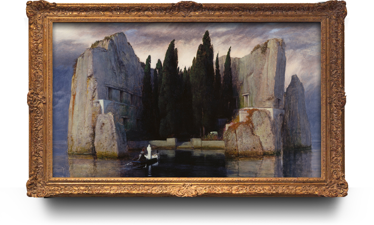 Arnold Böcklin, Isle Of The Dead - Arnold Bocklin (1254x755), Png Download