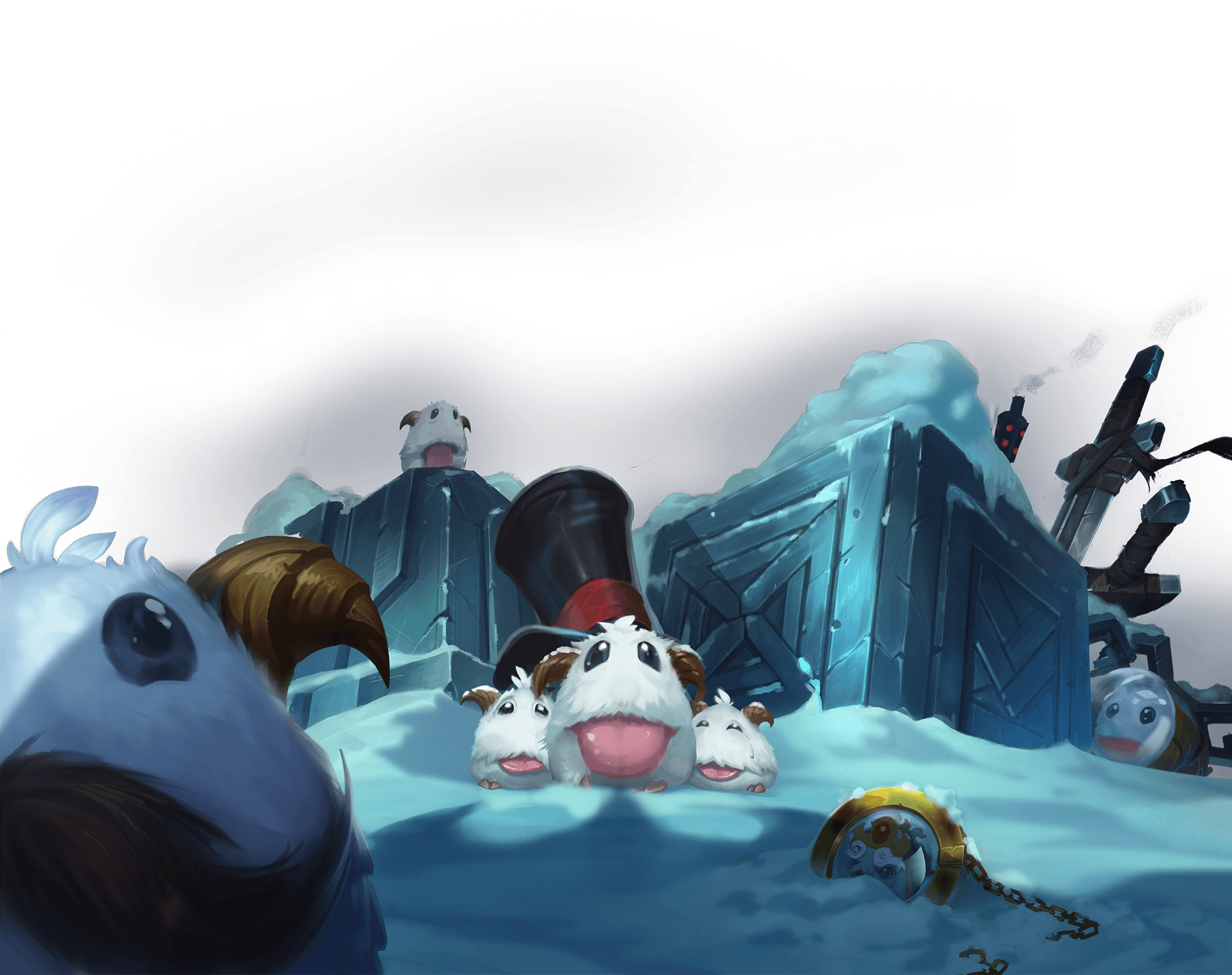 Parallax-foreground - League Of Legends Poro In Game (1920x1520), Png Download