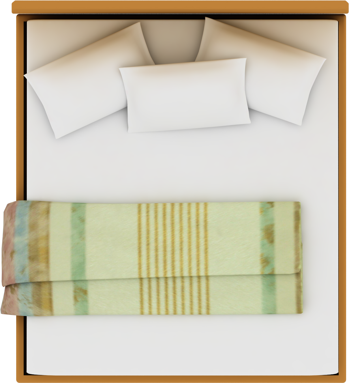 Cama Doble - Bed Top View For Photoshop (1500x1500), Png Download