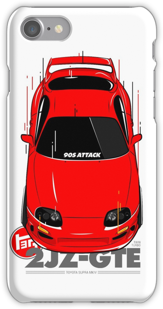 Toyota Supra 90s Attack Iphone 7 Snap Case - Supra Case Iphone (750x1000), Png Download