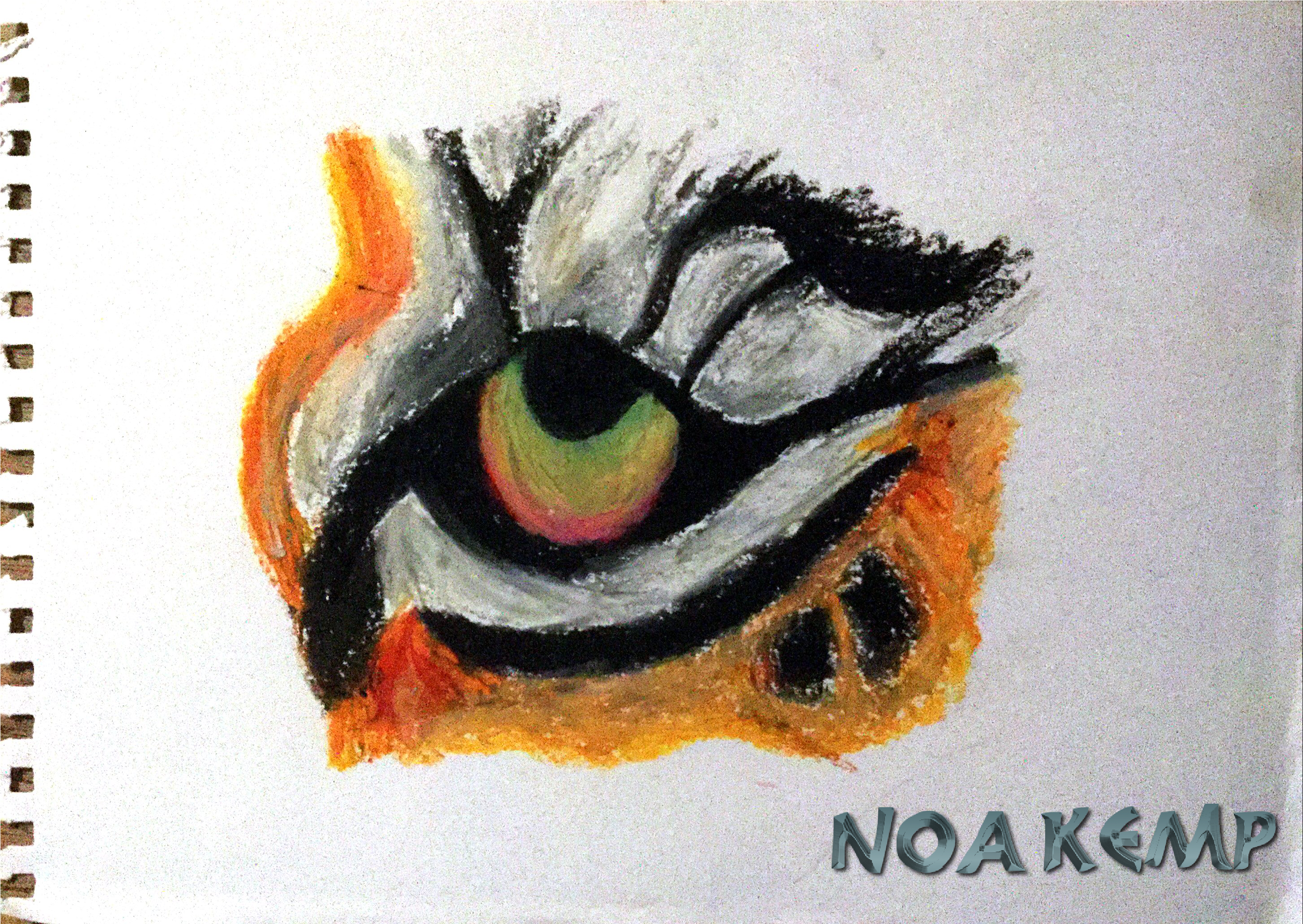 Tiger Eye Draw In Oil Pastels - Creative Arts (4463x3263), Png Download