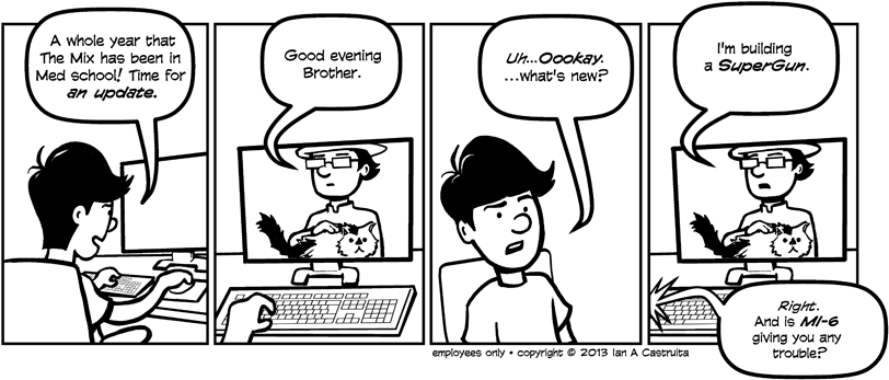 Employees Only - Dr - Evil - Cartoon (850x358), Png Download