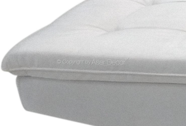 Sofa Cama Leggob Suede Branco Sala Tv 06 - Sofá 2 Lugares Mariana Linho (740x500), Png Download