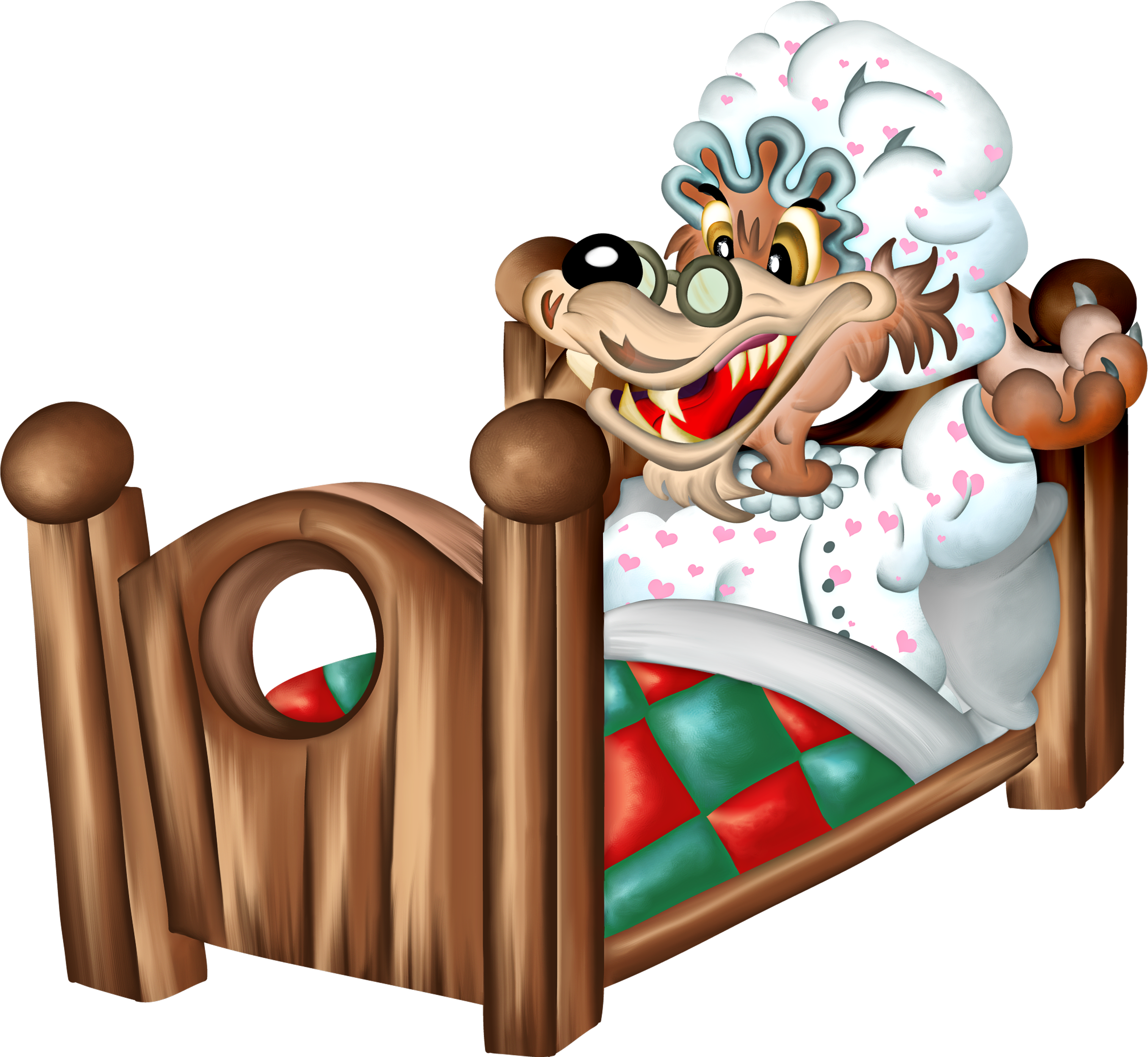 Ampliar Esta Imagen - Lobo En La Cama (3089x2850), Png Download