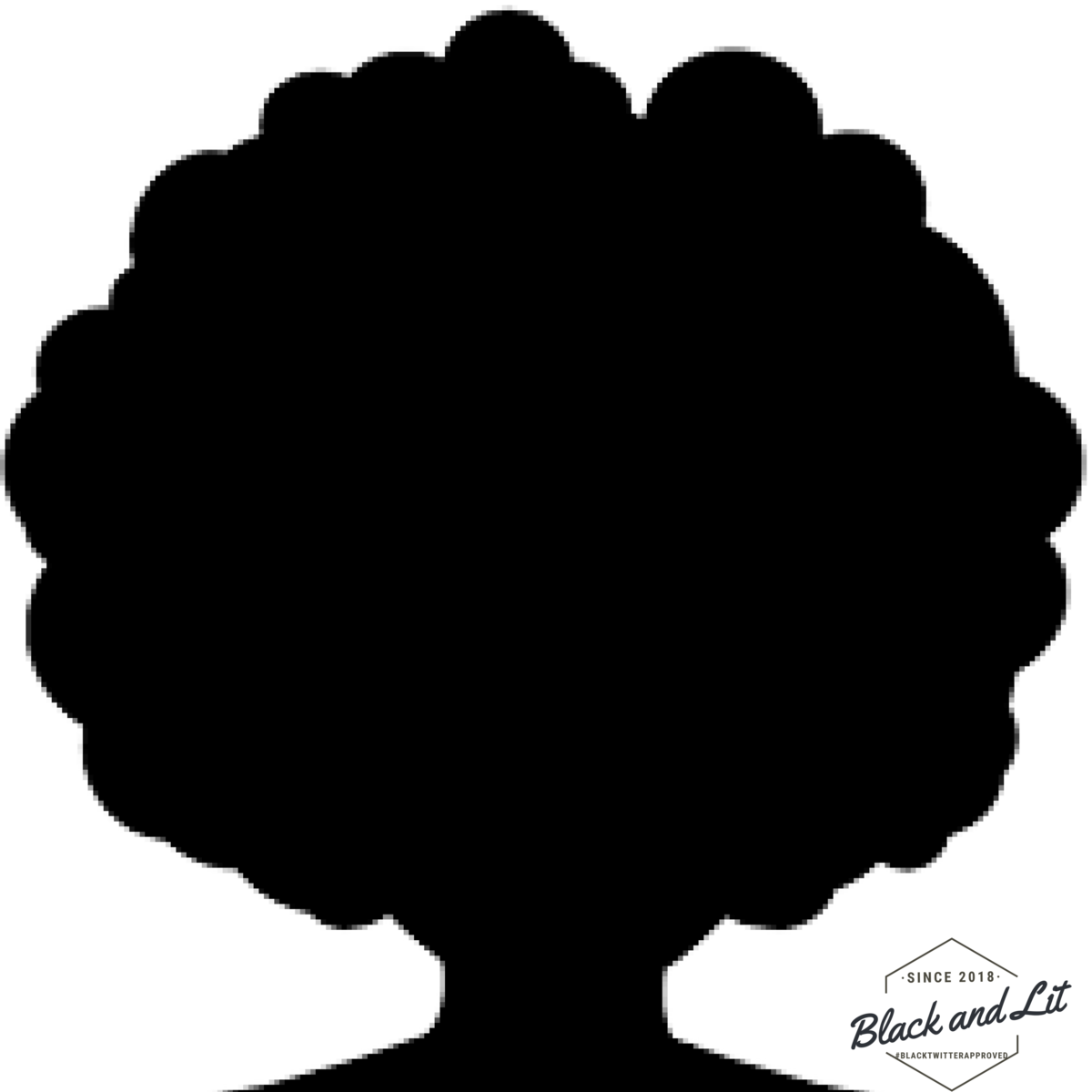Clip Free Download Our Hair Grows Towards - Afro Puff Black Girl Silhouette (1200x1200), Png Download