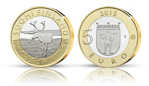 Lapin Poro -maakuntaraha - 5 Euros Finlande 2015 Lapland (1000x500), Png Download