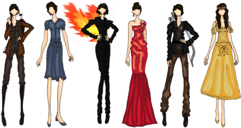 Katniss Everdeen, The Hunger Games, And Girl On Fire - Hunger Games Katniss Clothes (500x256), Png Download