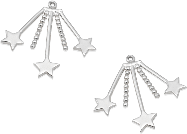 Crescent Starburst Earjackets - Starburst (1520x1020), Png Download