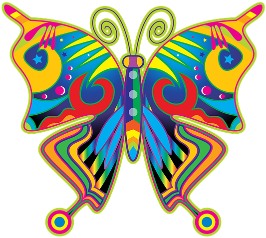 Butterfly, Spring, Forties, Insect, Beautiful - Retro Butterfly Shower Curtain (960x654), Png Download